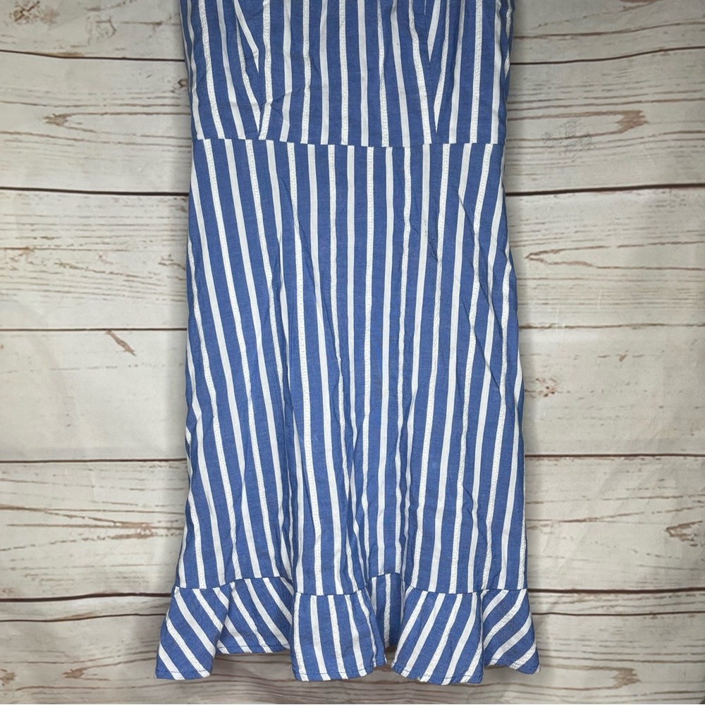 NWT $34.99 Old Navy • Mini Dress • Blue White Stripes • Small • Spaghetti Strap - Picture 7 of 8